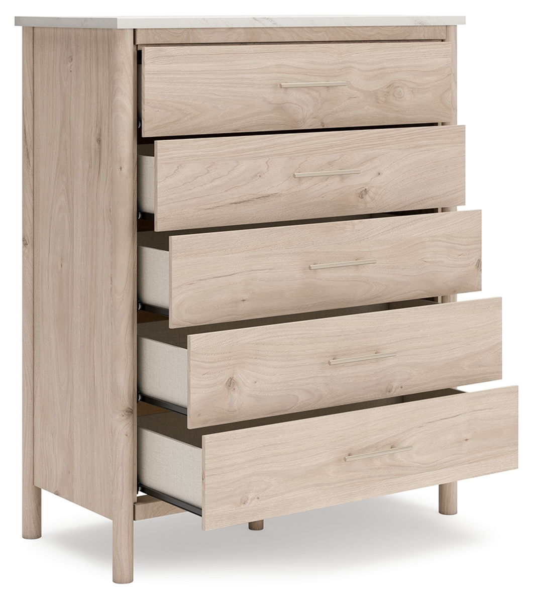 Cadmori - Five Drawer Wide Chest - Two-Tone - Image 3