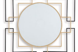 Oceanal - Accent Mirror - Black / Gold Finish