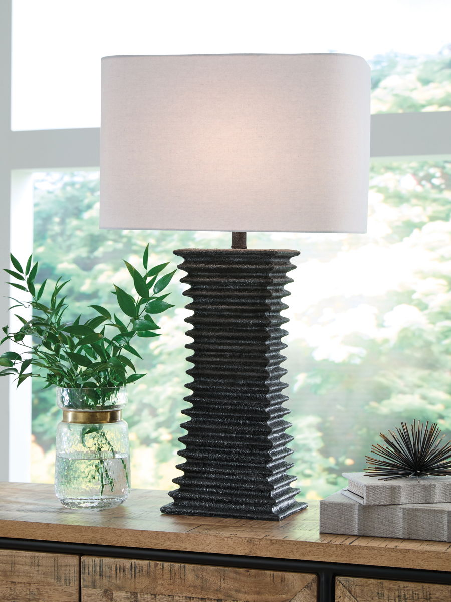 Golzar - Poly Table Lamp - Black - Image 4