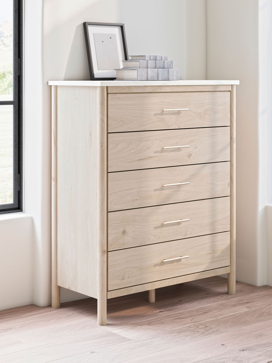 Cadmori - Five Drawer Wide Chest - Two-Tone - Image 4