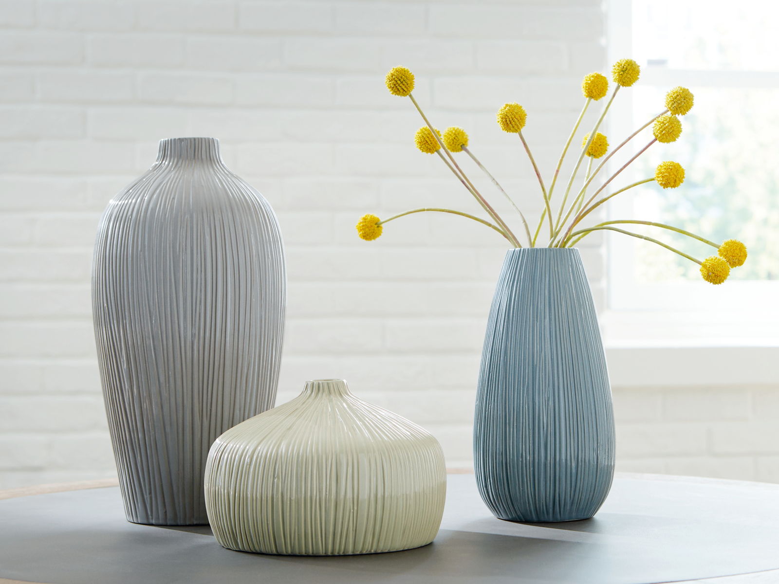 Eiderman - Vase Set (Set of 3) - Gray / Blue / Green - Image 3