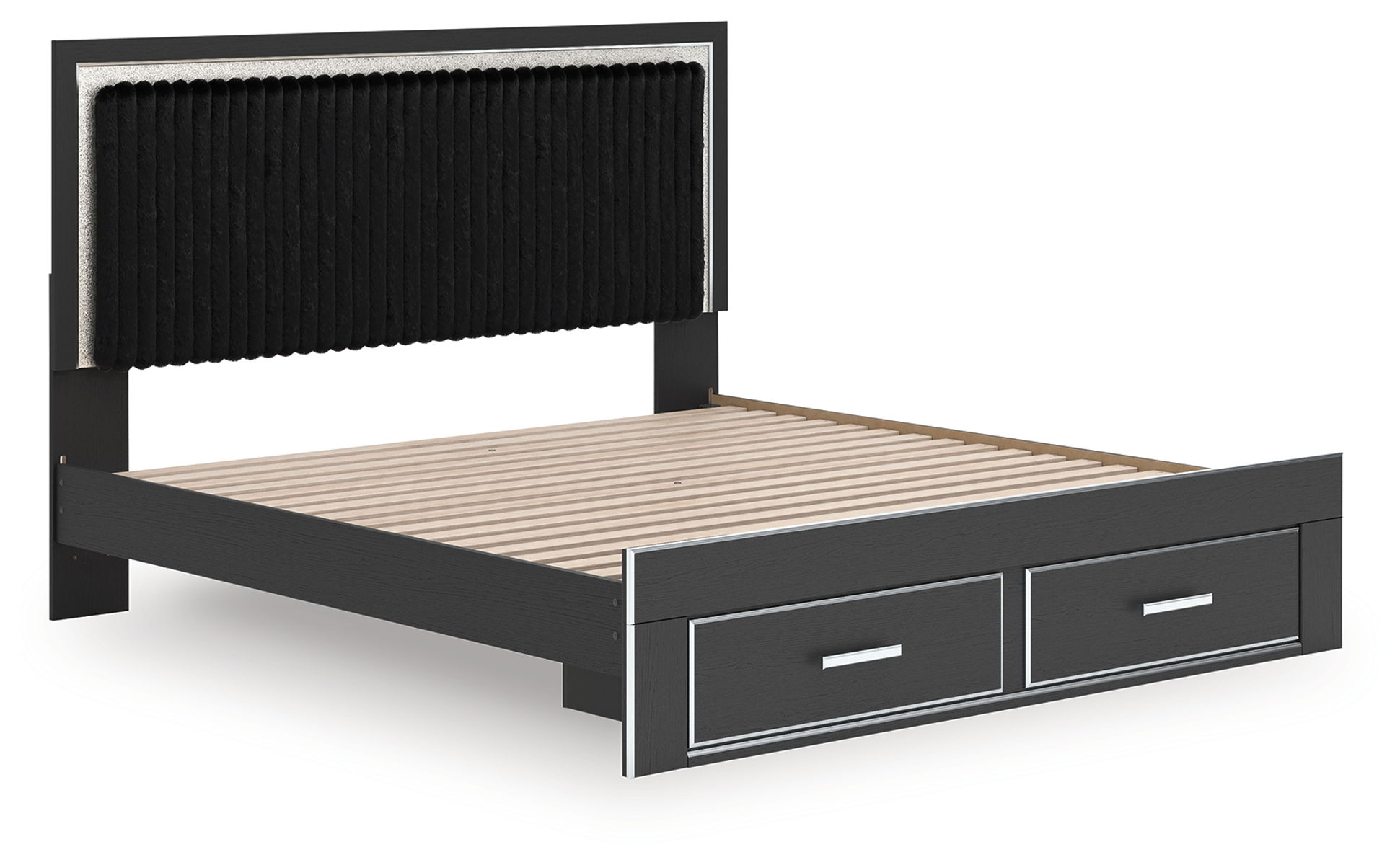Zuraleus - Upholstered Panel Platform Storage Bed - Image 3