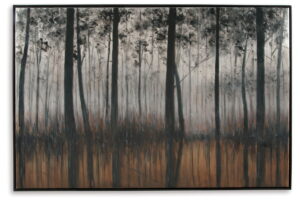 Philyra - Wall Art - Black / Orange / Silver