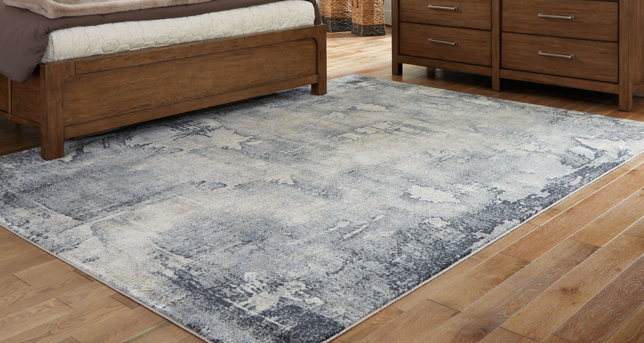 Langrich - 5' x 7' Rug - Blue / Gray / Cream - Image 2