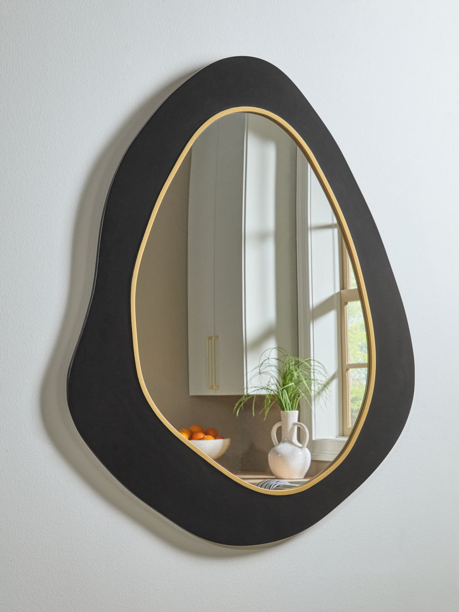 Kierlock - Accent Mirror - Black / Gold Finish - Image 4