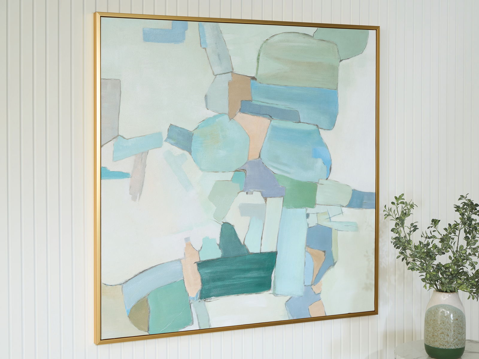 Wynburn - Wall Art - White / Blue / Green - Image 4