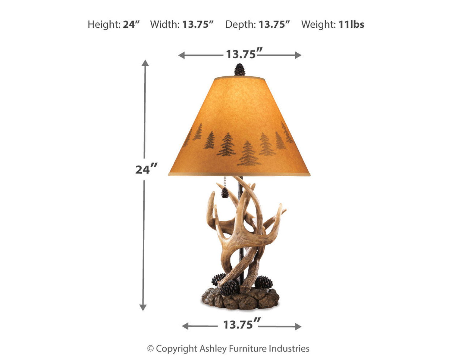 Derek - Poly Table Lamp (Set of 2) - Brown - Image 3