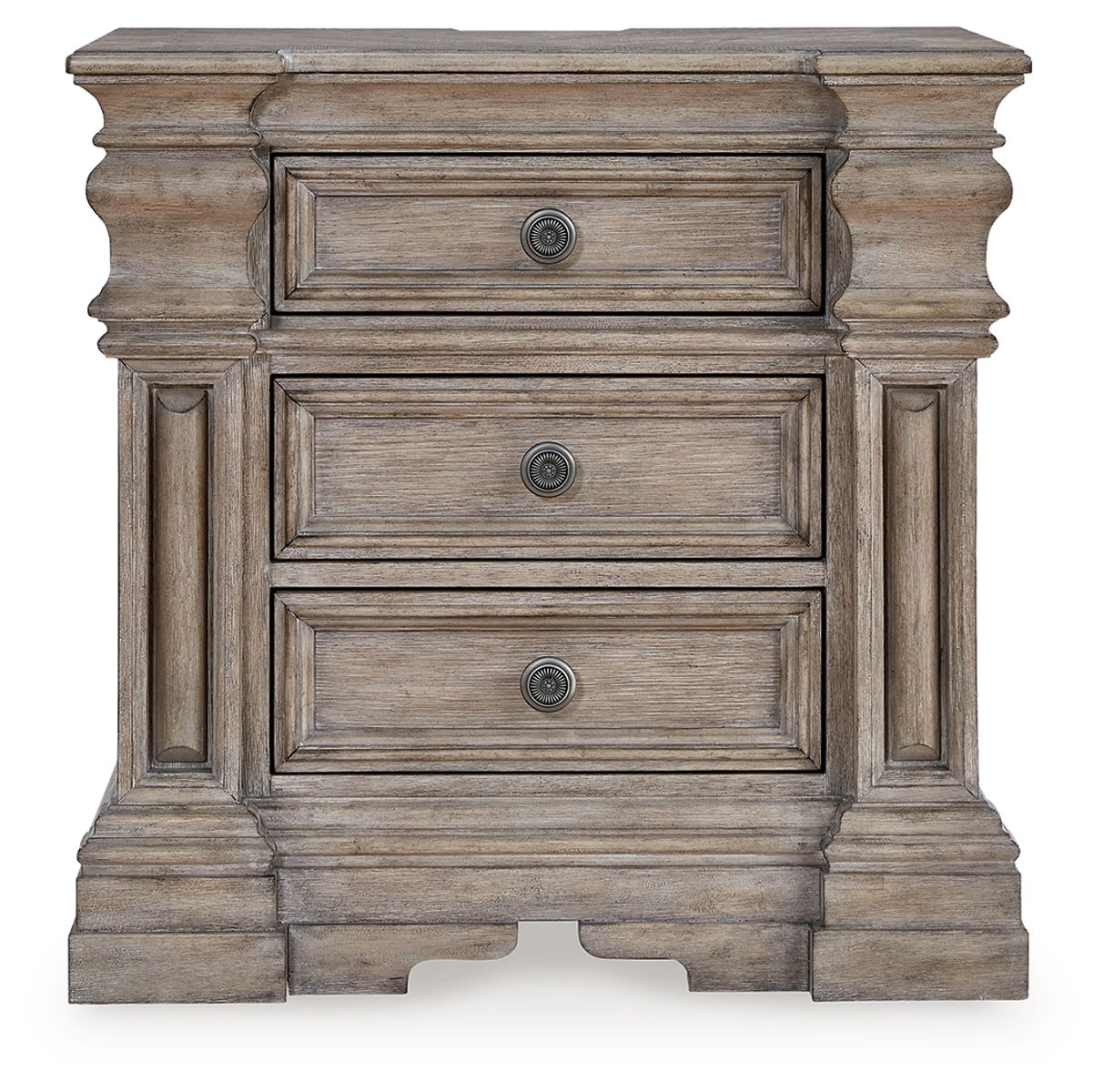 Blairhurst - Three Drawer Night Stand - Light Grayish Brown - Image 4