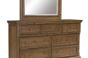 Feddinger - Dresser And Mirror - Medium Brown