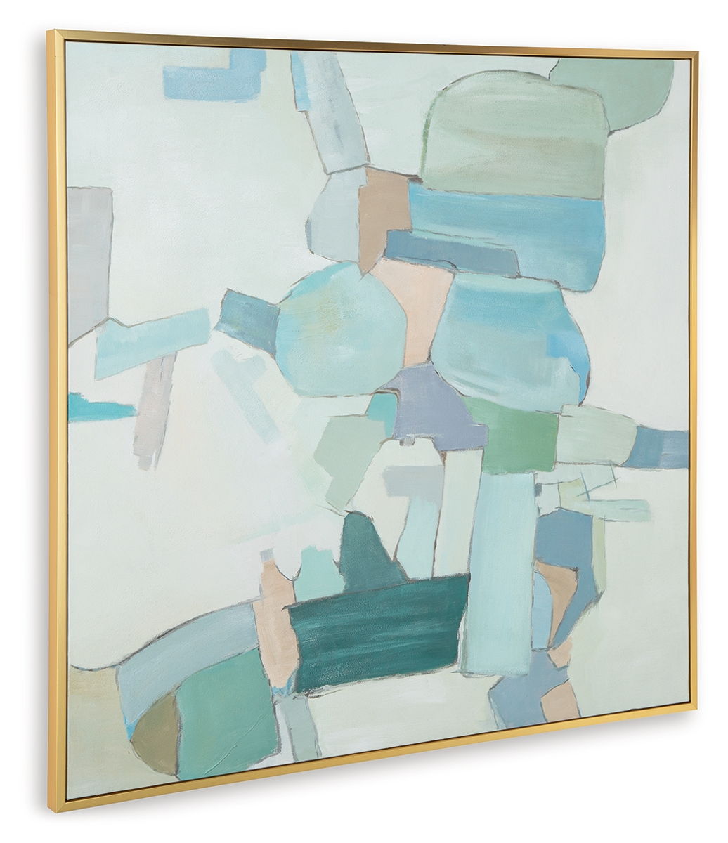 Wynburn - Wall Art - White / Blue / Green - Image 3