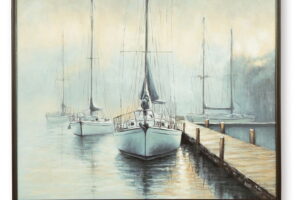 Worthney - Wall Art - Blue / White / Brown