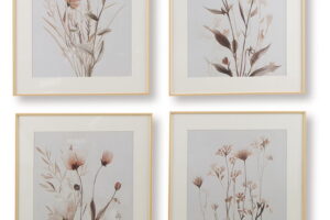Chettings - Wall Art Set (Set of 4) - Beige / Gray / Blush