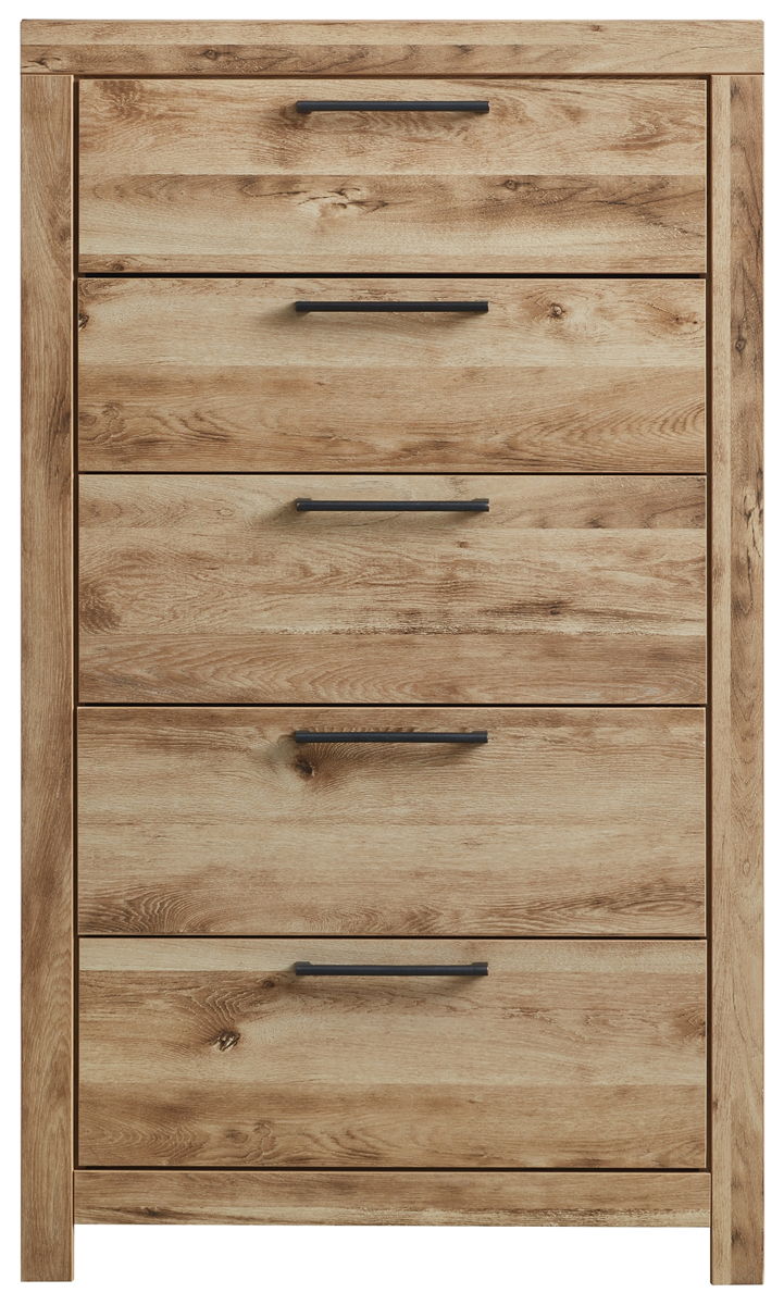 Hyanna - Five Drawer Chest - Tan Brown - Image 3