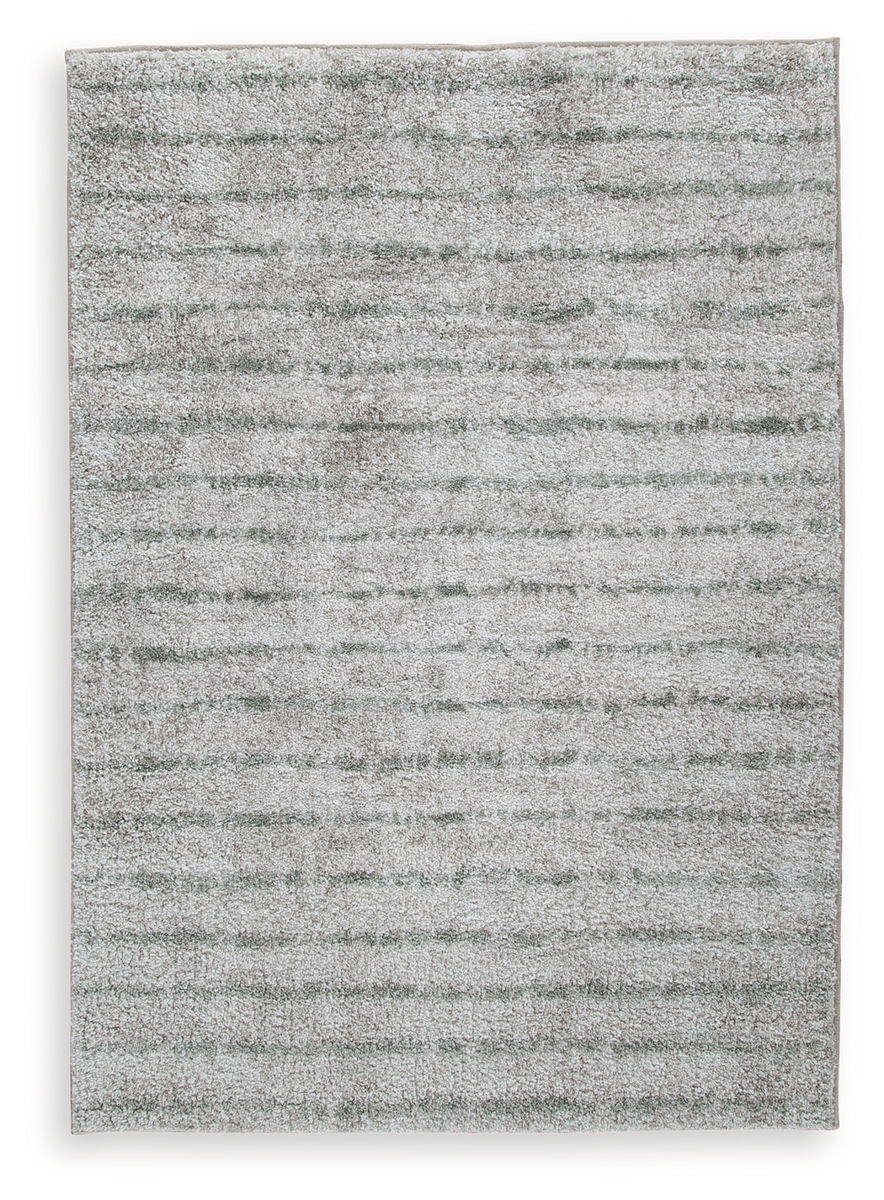 Laddway - 5' x 7' Rug - Cream / Green