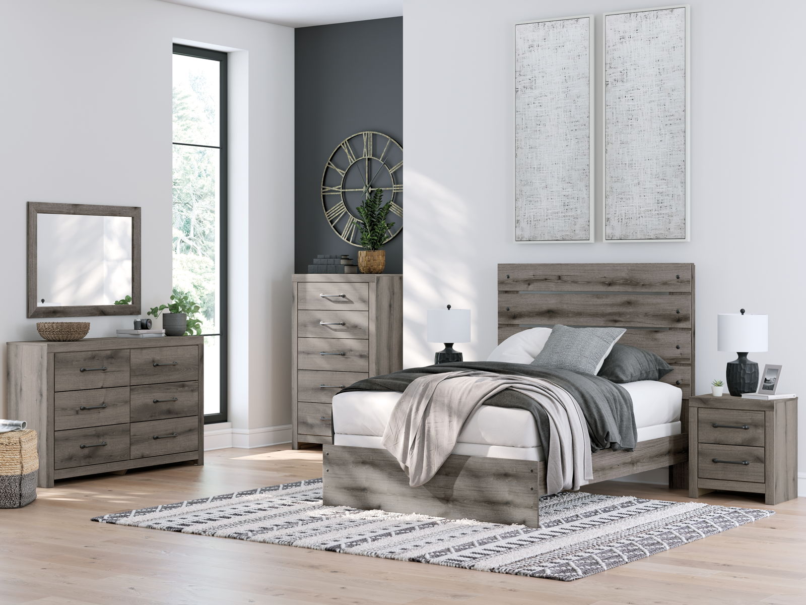 Graystorm - Bedroom Mirror - Brown Gray - Image 2