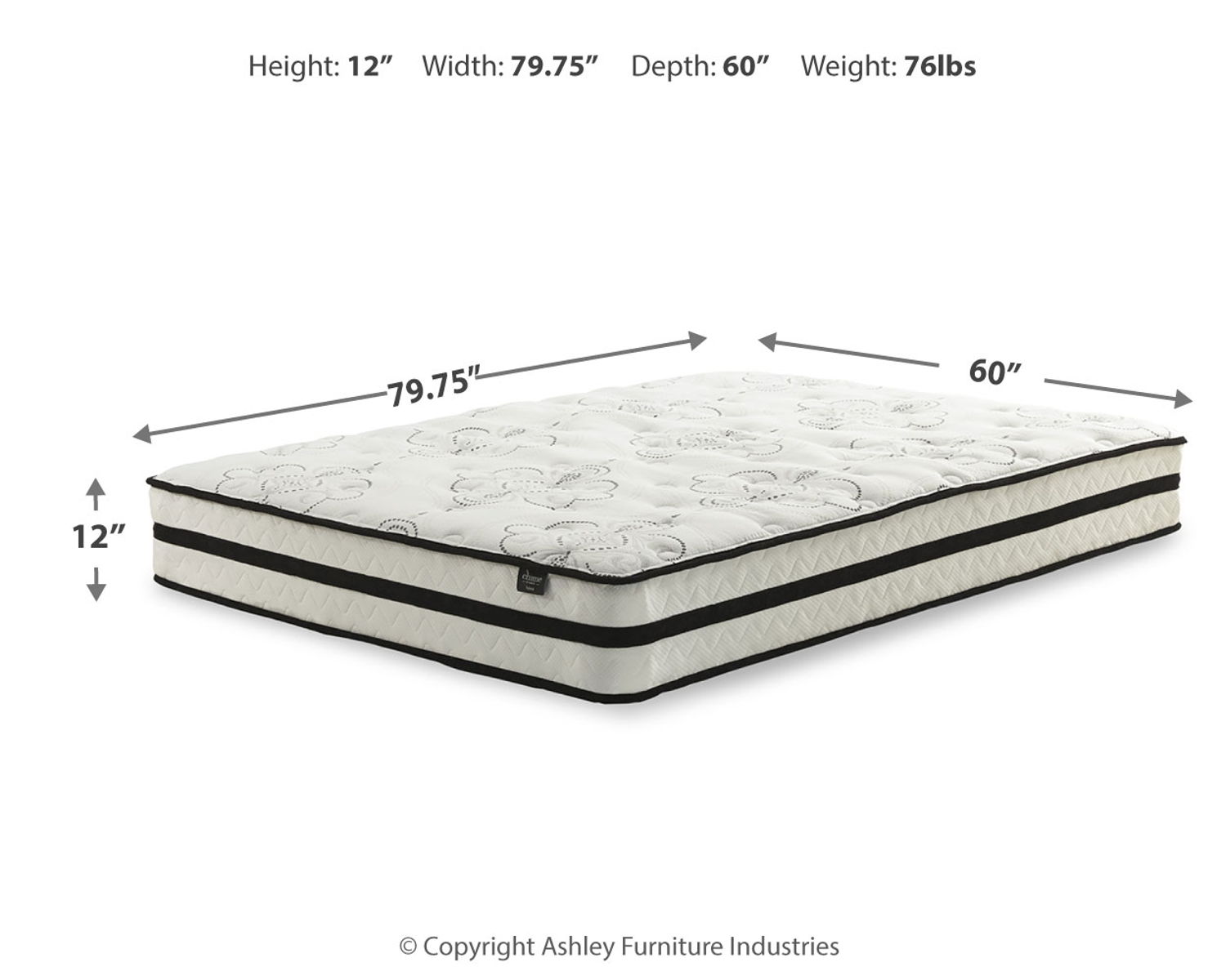 Chime 12 Inch Hybrid - Ultra Plush Hybrid Mattress - Image 7