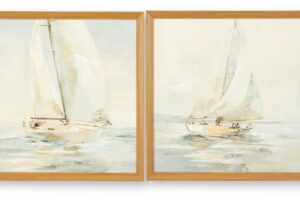 Winbrook - Wall Art Set (Set of 2) - Gray / Tan / Gold Finish