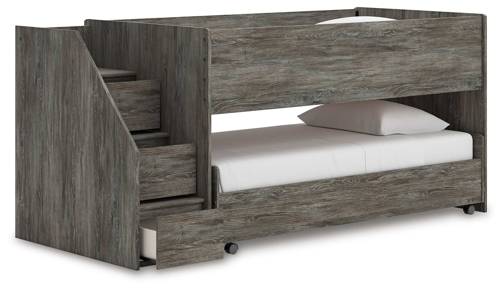 Frandern - Twin Over Twin Loft Bed - Gray - Image 4
