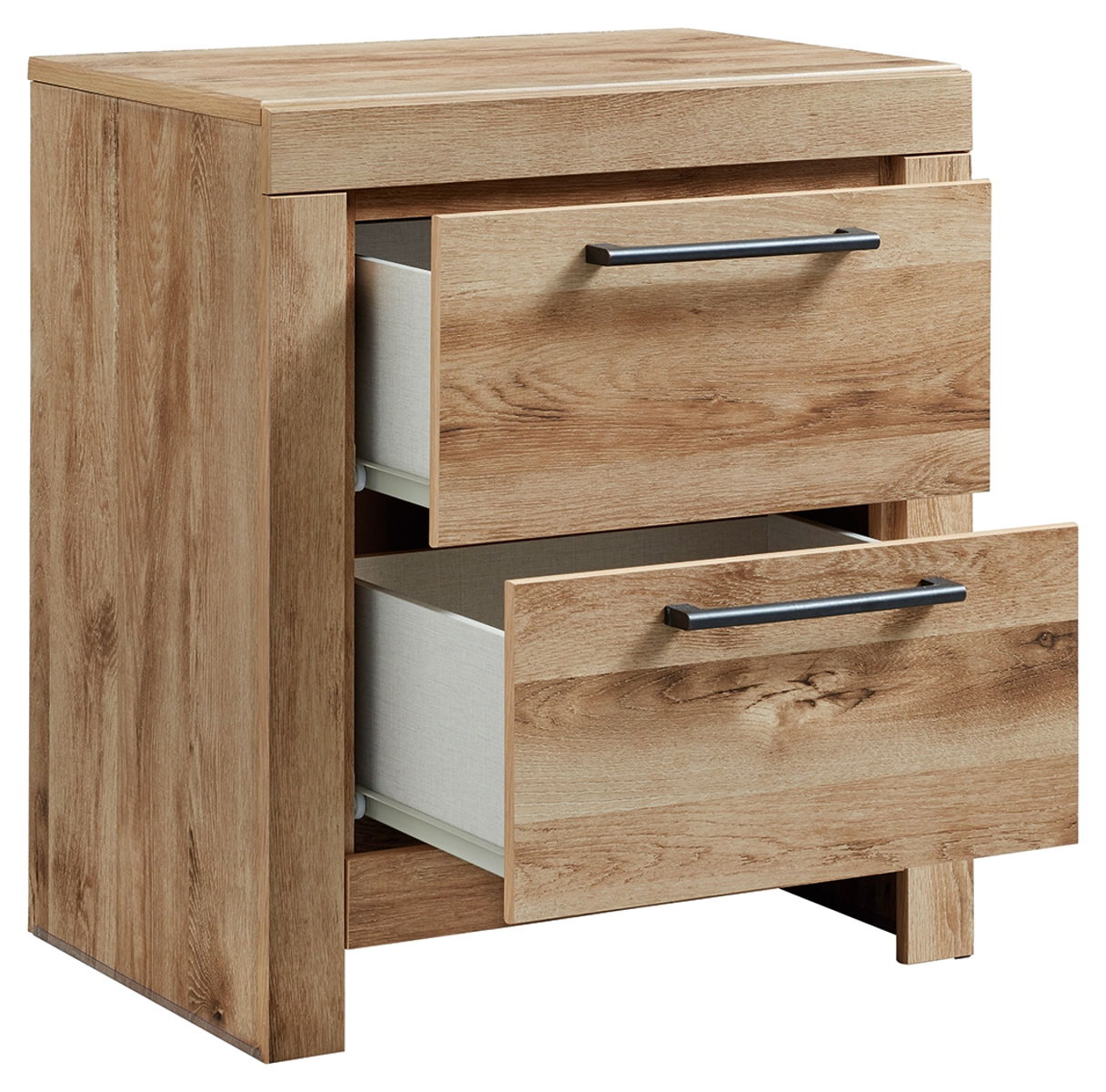 Hyanna - Two Drawer Night Stand - Tan Brown - Image 2