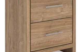 Gramburg - Two Drawer Night Stand - Warm Natural Brown