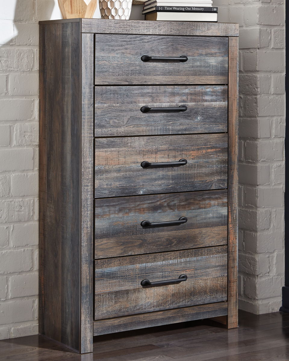 Drystan - Five Drawer Chest - Brown / Beige - Image 3