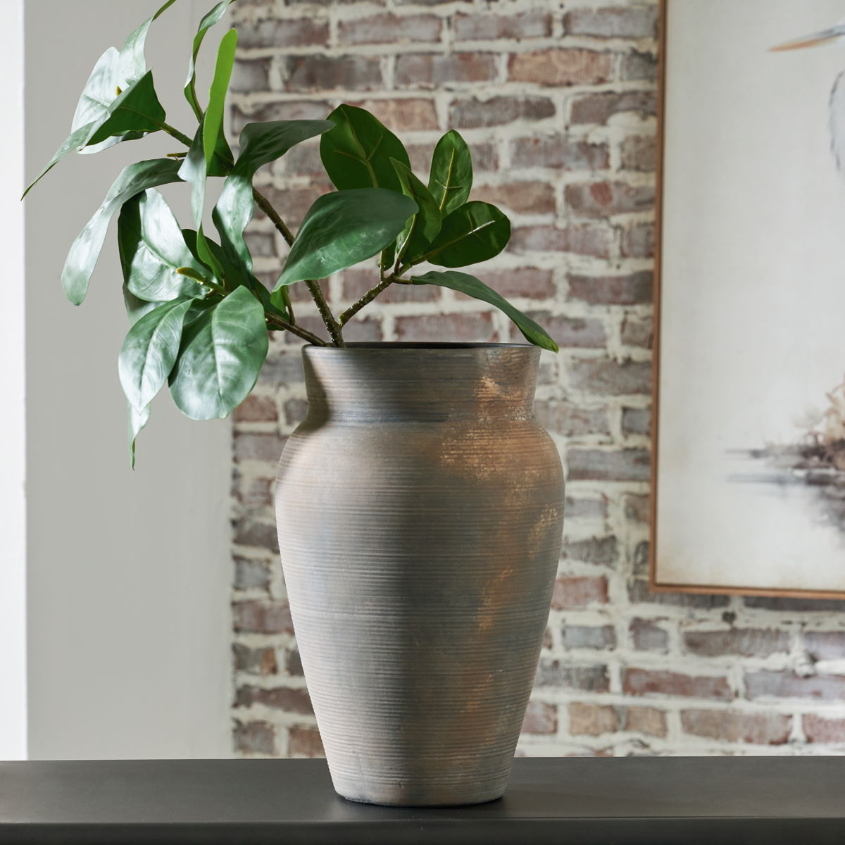 Brickmen - Vase - 15" - Antique Gray - Image 3