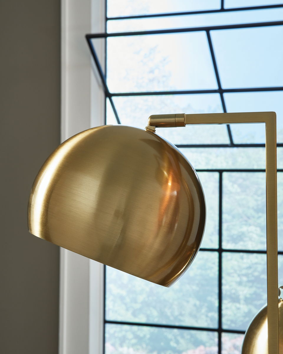Sorcha - Metal Floor Lamp - Gold Finish / Black - Image 3