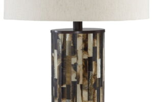 Ellford - Poly Table Lamp - Black / Brown / Cream