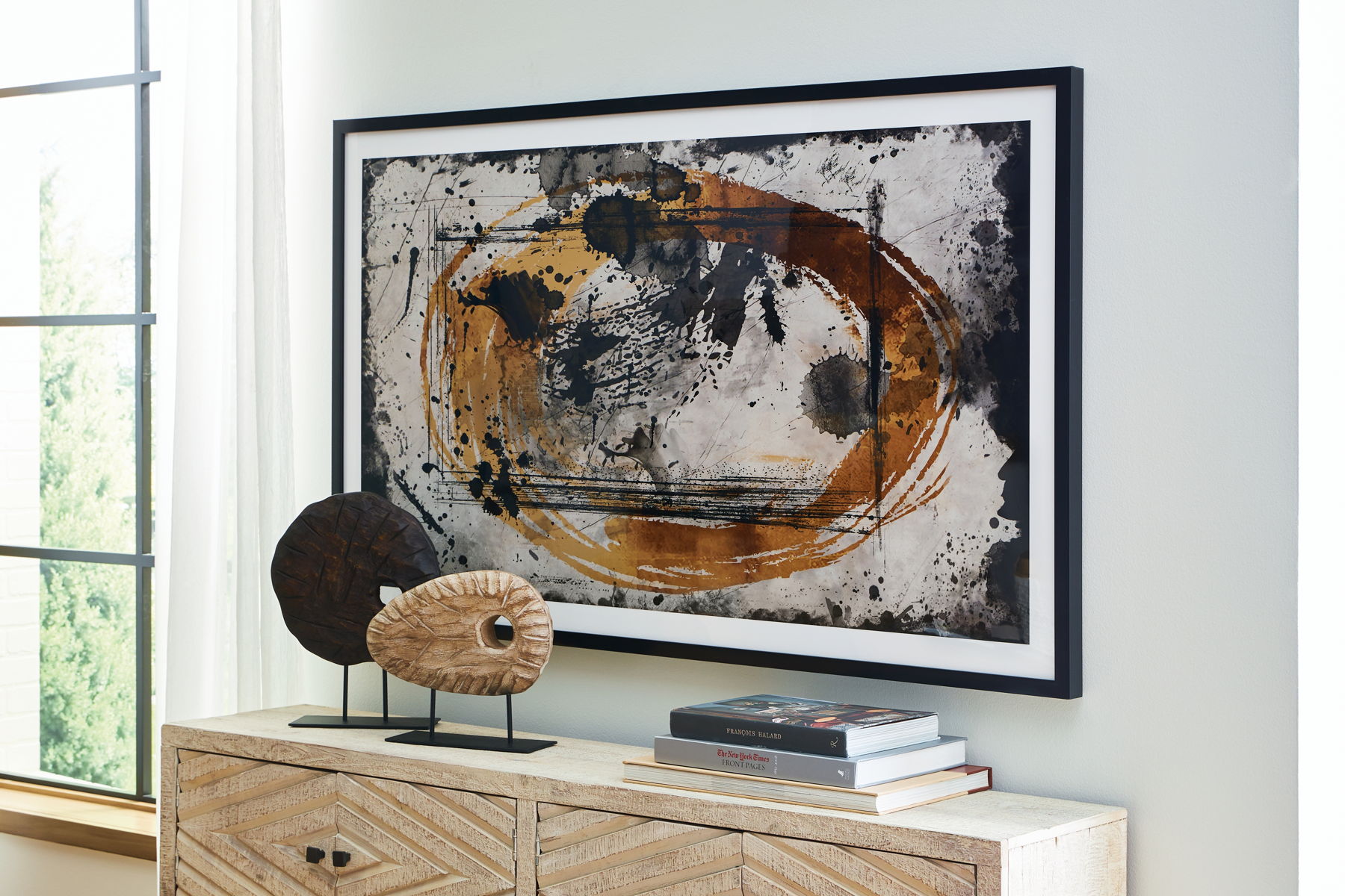 Clefting - Wall Art - Black / Caramel / Tan - Image 3